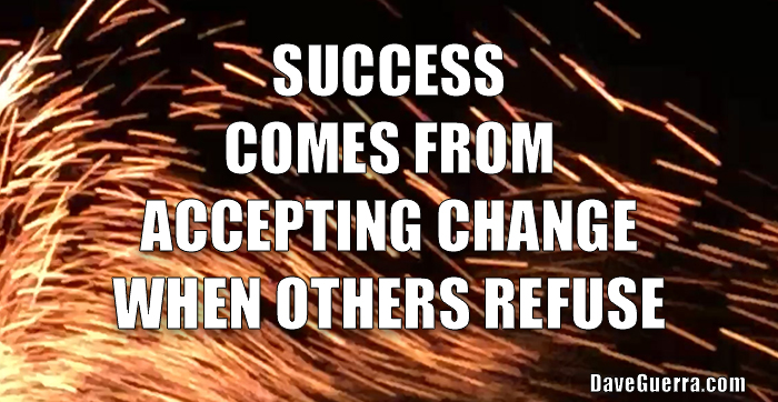 Success comes from accepting change